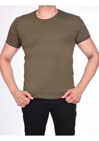 Suprem Kısa Kol Pis Dikiş Slimfit Düz T-Shirt