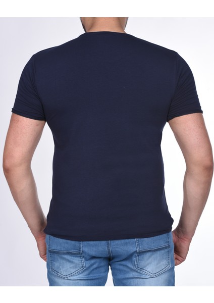 Suprem Kısa Kol Pis Dikiş Slimfit Düz T-Shirt modelleri