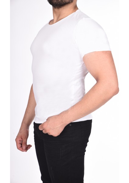 Suprem Kısa Kol Pis Dikiş Slimfit Düz T-Shirt fiyatları