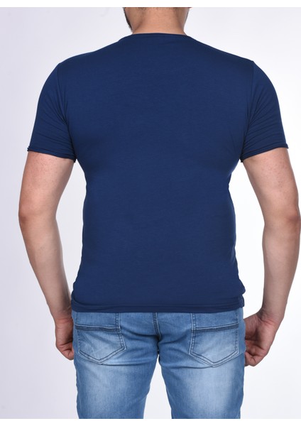 Suprem Kısa Kol Pis Dikiş Slimfit Düz T-Shirt modelleri