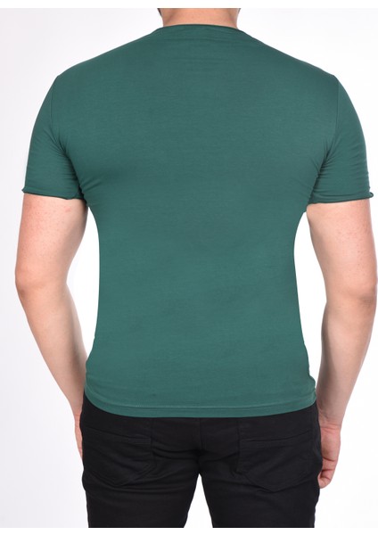 Suprem Kısa Kol Pis Dikiş Slimfit Düz T-Shirt modelleri