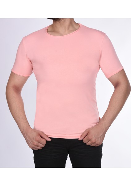 Suprem Kısa Kol Pis Dikiş Slimfit Düz T-Shirt