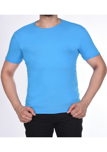 Suprem Kısa Kol Pis Dikiş Slimfit Düz T-Shirt