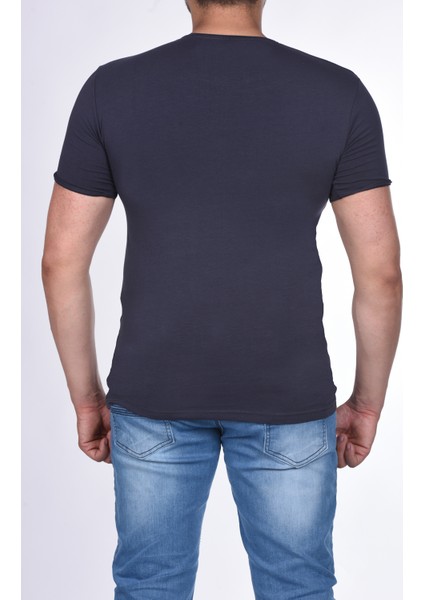 Suprem Kısa Kol Pis Dikiş Slimfit Düz T-Shirt modelleri