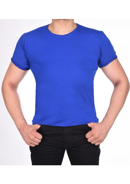 Suprem Kısa Kol Pis Dikiş Slimfit Düz T-Shirt