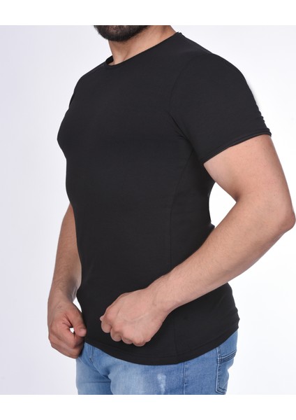 Suprem Kısa Kol Pis Dikiş Slimfit Düz T-Shirt fiyatları