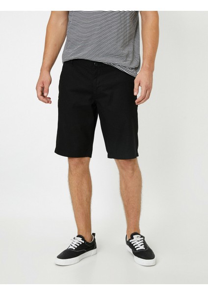Erkek Keten Karışımlı Cepli Şort modelleri