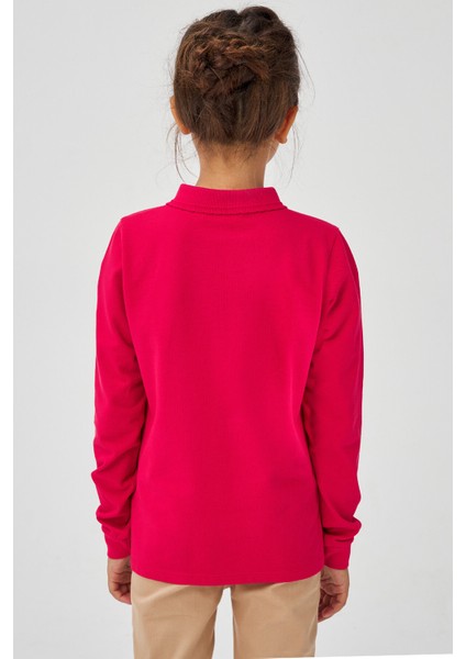 Rebel Red Kız Çocuk Polo Yaka Organik Tişört