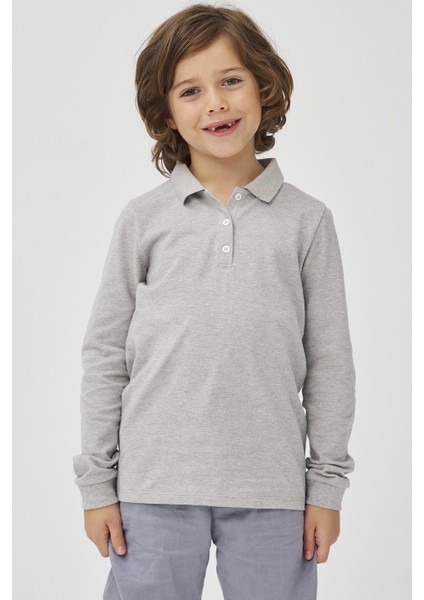 Unisex Çocuk Polo Yaka Organik Tişört