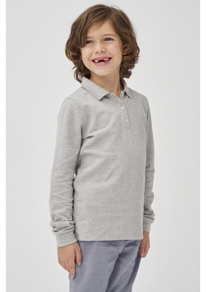 Unisex Çocuk Polo Yaka Organik Tişört