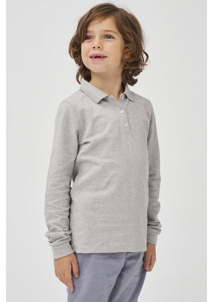 Unisex Çocuk Polo Yaka Organik Tişört