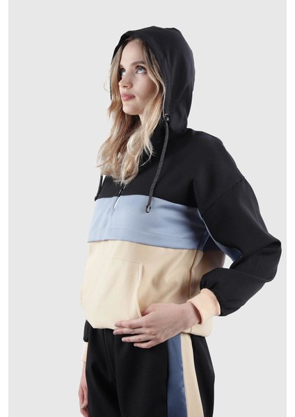 Renk Bloklu Sweatshirt