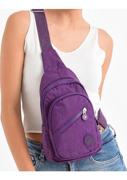 Ld51 Krinkıl Kumaş Çift Taraf Askılı Göğüs Çantası Bodybag