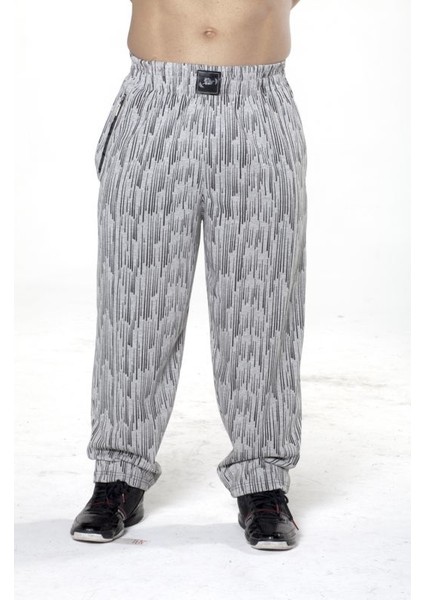Yağmur Desenli Gri Body Pantolon 896