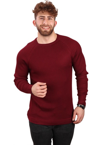 Bisiklet Yaka Kazak Bordo (E20-510702) fiyatları