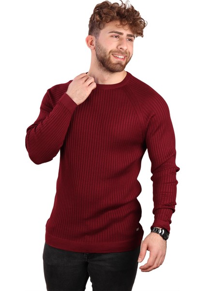Bisiklet Yaka Kazak Bordo (E20-510702) modelleri