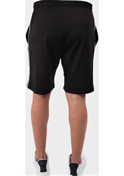 Yanı Şeritli Cepli Regular Fit Şort Siyah (E19-02601)