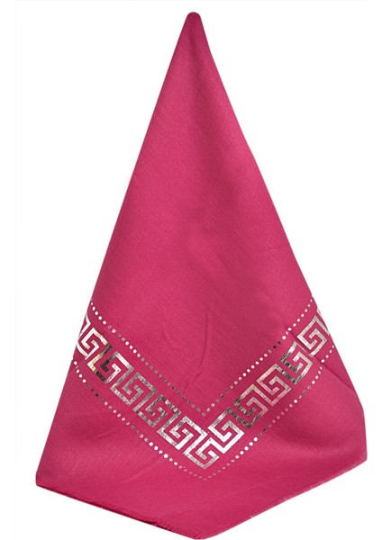Pano Desenli Varaklı Pembe Örtü