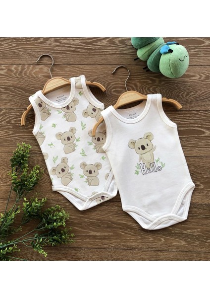 Penye 2'li Askılı Body Koala Desenli