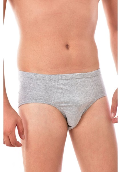 12 Adet 0005 Erkek Penye Slip Gri