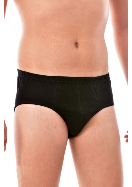 12 Adet 0005 Erkek Penye Slip Siyah