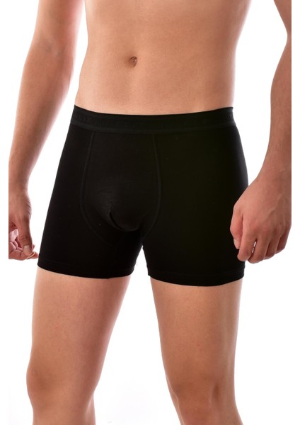 3 Adet 1251 Modal Elasthan Erkek Boxer Siyah
