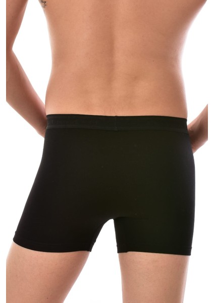 3 Adet 1251 Modal Elasthan Erkek Boxer Siyah