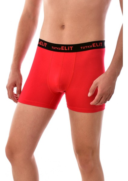 1252 Erkek Modal Elasthan Boxer Kırmızı