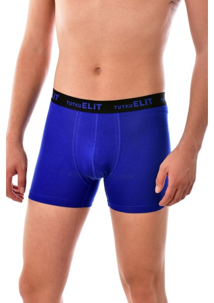 3 Adet 1252 Erkek Modal Elasthan Boxer Saks Mavi