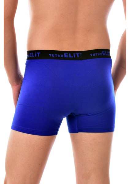 3 Adet 1252 Erkek Modal Elasthan Boxer Saks Mavi