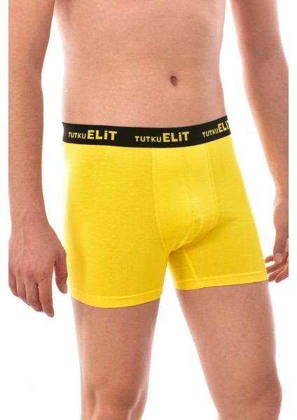 3 Adet 1252 Erkek Modal Elasthan Boxer Sarı