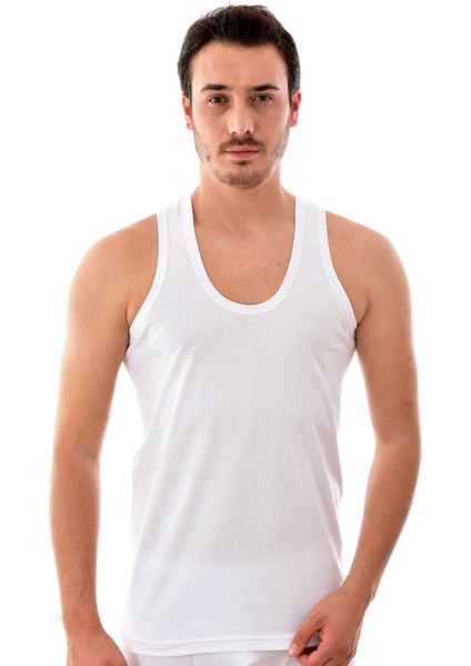 3 Adet 0001 Erkek Penye Askılı Atlet Beyaz