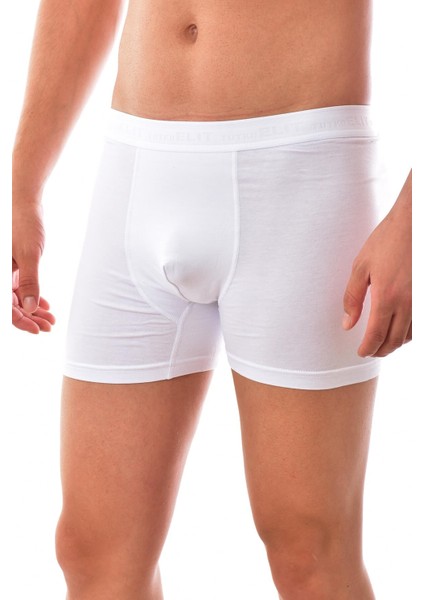 Derya 1251 Modal Elasthan Erkek Boxer Beyaz