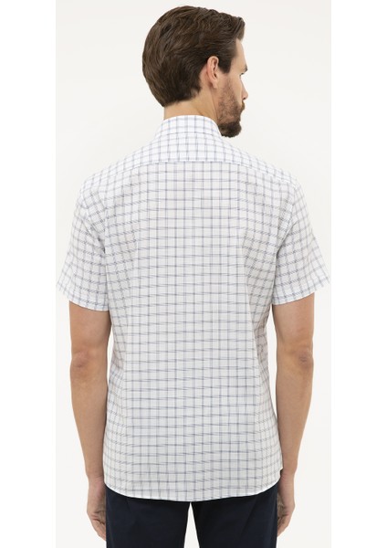Erkek Lacivert Regular Fit Kısa Kollu Gömlek 50227435-VR033 modelleri