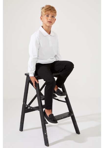 Erkek Çocuk Regular Fit Okula Dönüş Polo Yaka Uzun Kollu Tişört L0288A620AU fiyatları