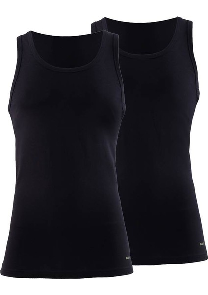 9678 ERKEK TENDER COTTON 2 Lİ SİYAH ATLET