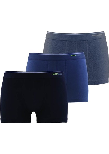 9670 ERKEK TENDER COTTON SHORTY 3 LÜ SİYAH-ANTRA MELANJ-ANTRASİT BOXER