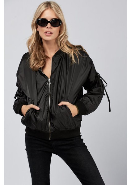 Kadın Siyah Windbreaker Ceket Mont fiyatları