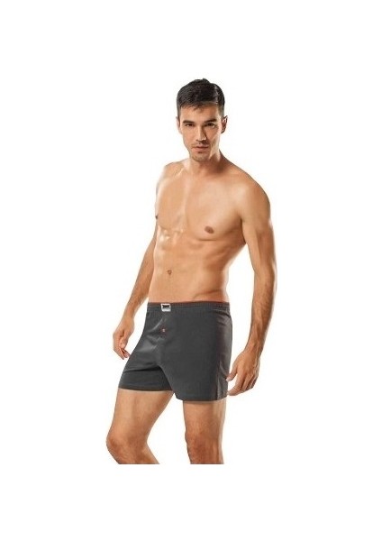 12'li Paket Penye Düz Erkek Boxer