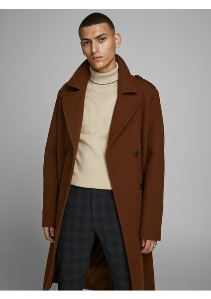 Erkek Krem Rengi Boğazlı Triko Kazak 12157417