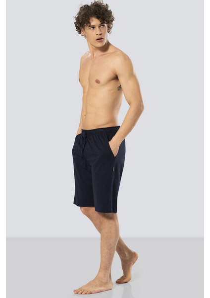 Lacivert Modal Bermuda Şort 2172