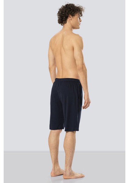 Lacivert Modal Bermuda Şort 2172