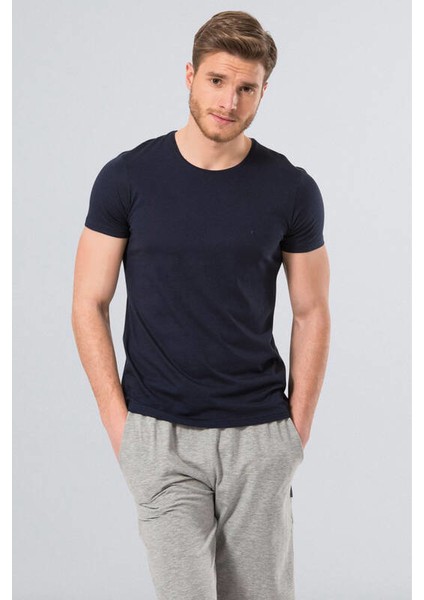 Slim Fit Bisiklet Yaka Tişört 2169