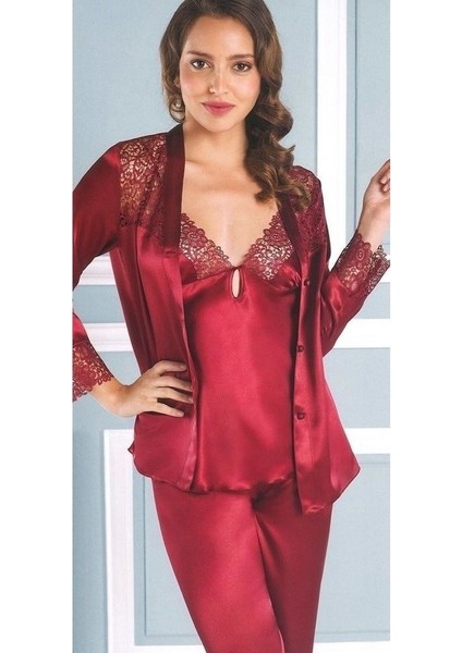 6620 Göğüs Kaplı 6 Lı Saten Set