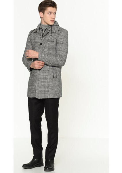 Plt8335 Erkek Palto-Ekose Gri