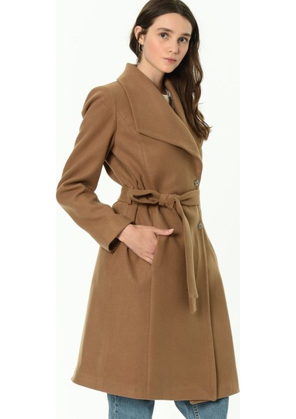 Z6639 Kadın Palto-Camel indirimleri