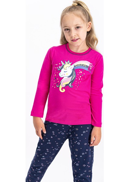 Fuşya Lisanslı Kız Çocuk Pijama Takımı fiyatları