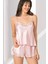 Işlemeli Ip Askılı Kadın Şortlu Pijama Takımı 0025 1