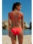 Göğsü İp Detaylı Uzun Üçgen Bikini 207289 Kırmızı 2
