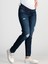 Hamile Mom Fit Ribanalı Açık Mavi Jean 2